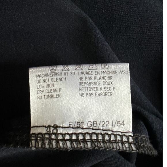 Basler Navy Blue Silky Blouse Size 18 Short Sleeve Capsule Minimalist NEW - Picture 4 of 7